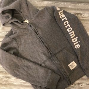 Boys Abercrombie medium zip up sweatshirt jacket